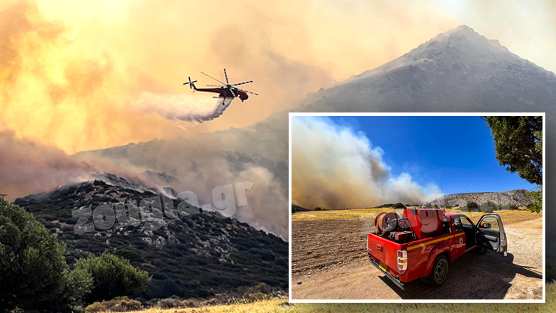 Σε ύφεση η εικόνα της πυρκαγιάς στην Παλαιά Φώκαια – Κάηκαν 3 σπίτια, ζημιές σε άλλα 10