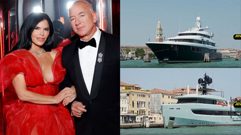 Βίντεο: «Παρέλαση» υπερπολυτελών yacht στην Βενετία για τον γάμο των Jeff Bezos – Lauren Sánchez