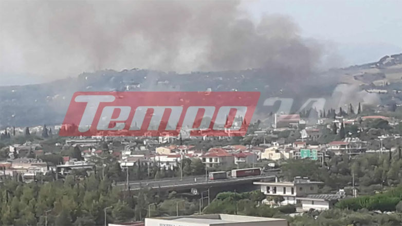 Πάτρα: Πυρκαγιά σε χαμηλή βλάστηση κοντά στην Περιμετρική οδό