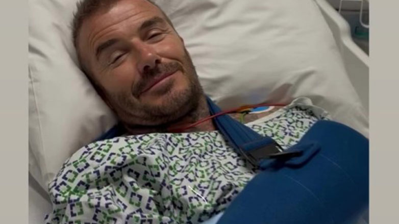 Στο νοσοκομείο ο Ντέιβιντ Μπέκαμ με νάρθηκα στο χέρι