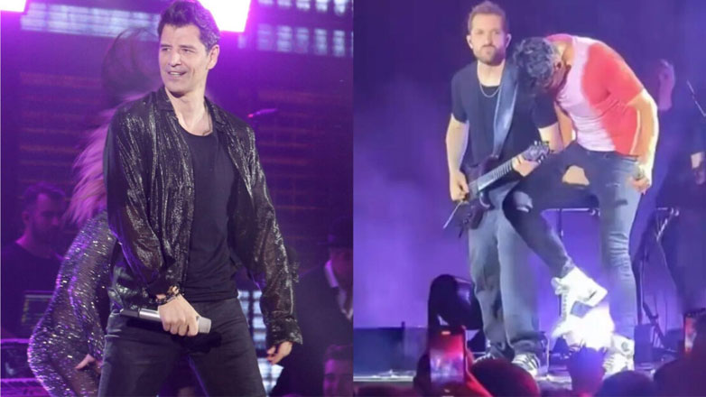 Σάκης Ρουβάς: Σκίστηκε το παντελόνι του πάνω στη σκηνή και συνέχισε να τραγουδάει και να χορεύει – Βίντεο