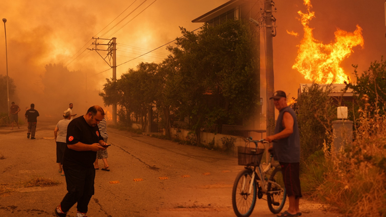 Πύρινη «κόλαση» στη Σμύρνη