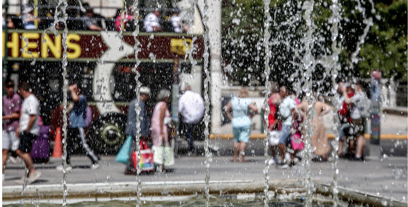 Καύσωνας στο κέντρο της Αθήνας