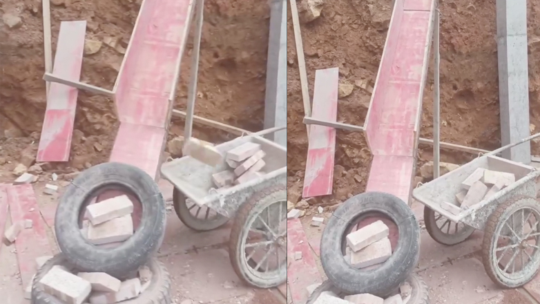 Πώς να φορτώσετε τούβλα σε ένα καρότσι χωρίς να κουραστείτε