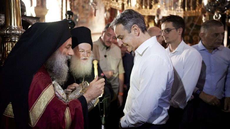 Άγιο Όρος: Επίσκεψη Μητσοτάκη σε μονές Ιβήρων και Βατοπεδίου