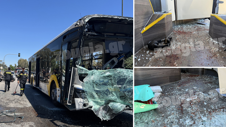 Βούλα: Δείτε αποκλειστικές εικόνες και βίντεο της «Ζούγκλας» από το σοβαρό τροχαίο με τα δύο λεωφορεία
