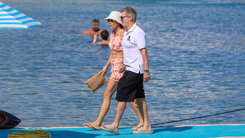 Μαριέττα Χρουσαλά – Λέων Πατίτσας: Διακοπές στη Μύκονο για το ερωτευμένο ζευγάρι