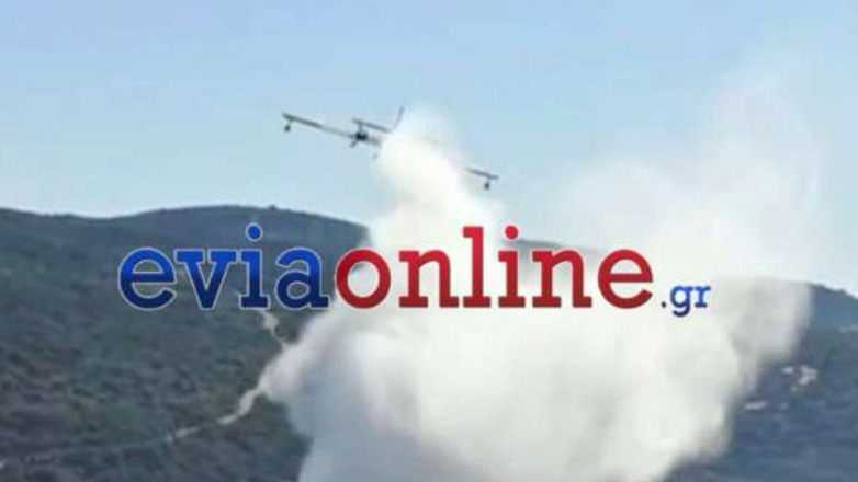 Εύβοια : Συγκλονιστικό βίντεο από τις συνεχείς ρίψεις των πυροσβεστικών αεροπλάνων