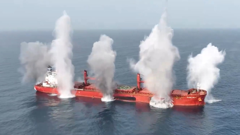 Βίντεο από την επίθεση των Χούθι στο «Magic Seas»