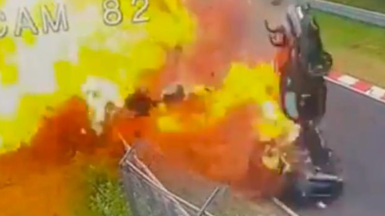 Σοκαριστικό ατύχημα στο Nurburgring με έκρηξη στα 190χλμ./ώρα (Βίντεο)
