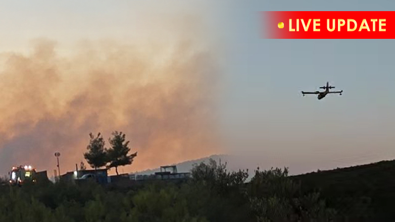 Ωρωπός: Επιχειρούν τα εναέρια μέσα – Προβλέπεται ενίσχυση των ανέμων