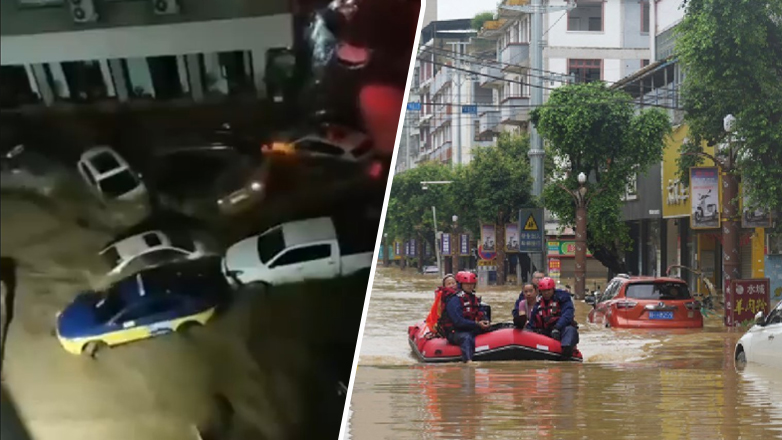 Καταρρακτώδεις βροχές στην Κίνα Καταρρακτώδεις βροχές στην Κίνα