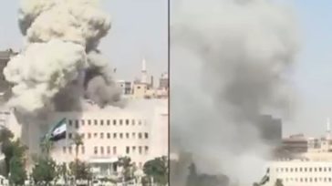 Η στιγμή που το Ισραήλ χτυπάει τη Δαμασκό