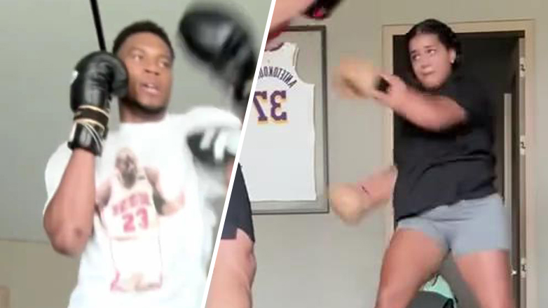 Γιάννης και Μαράια ετοιμάζονται για αγώνα… μποξ