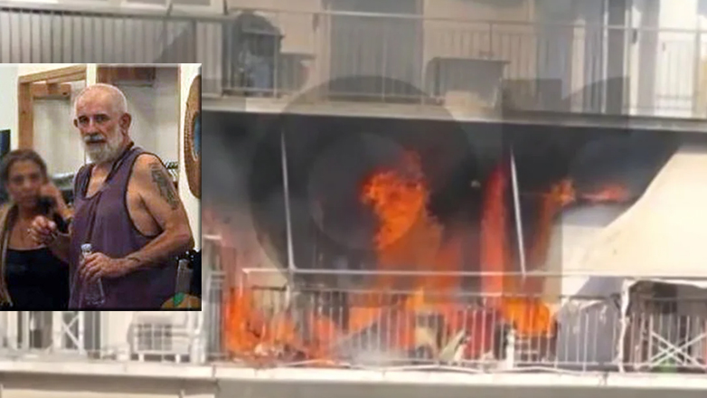 Εικόνες από τη στιγμή της φωτιάς στο σπίτι του Φιλιππίδη