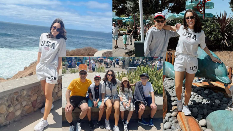 Καλομοίρα: Διακοπές στην Καλιφόρνια με τον Γιώργο Μπούσαλη και τα τρία παιδιά τους – Φωτογραφίες