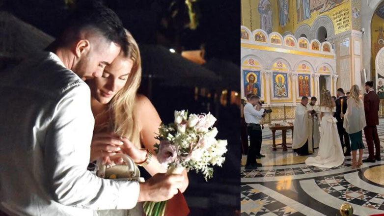 Luca Vildoza: O πρώην παίκτης του Ολυμπιακού παντρεύτηκε τη σύντροφό του, Milica Tasic στη Σερβία