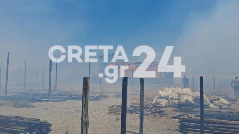 Κρήτη: Πυρκαγιά έκαψε θερμοκήπια