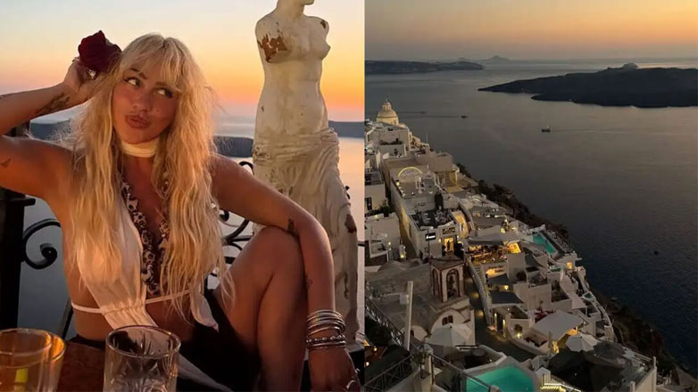 Κόνι Μεταξά: Απολαμβάνει τις διακοπές της στη Σαντορίνη – Δείτε φωτογραφίες