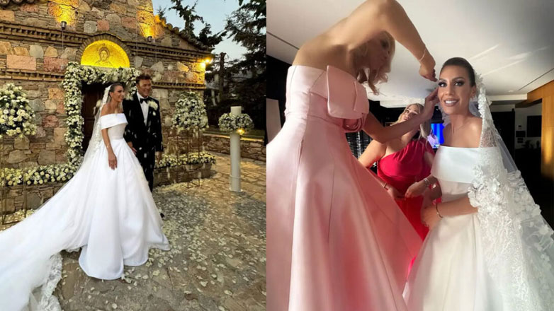 Γάμος Χρήστου Χολίδη: Η αδερφή του τραγουδιστή επιμελήθηκε το χτένισμα της Κατερίνας Γκιουζέλη – Φωτογραφίες