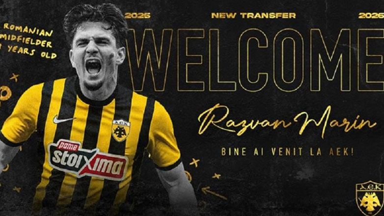 AΕΚ: Ανακοίνωσε την απόκτηση του Μάριν