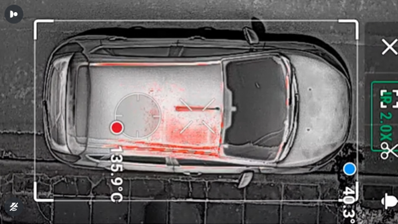 Θερμοκρασία 153 βαθμών Κελσίου στην οροφή αυτοκινήτων