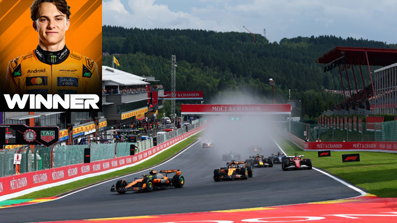 F1 GP Spa: Ούτε η βροχή δεν σταμάτησε την απόλυτη κυριαρχία του Piastri και το 1-2 της McLaren