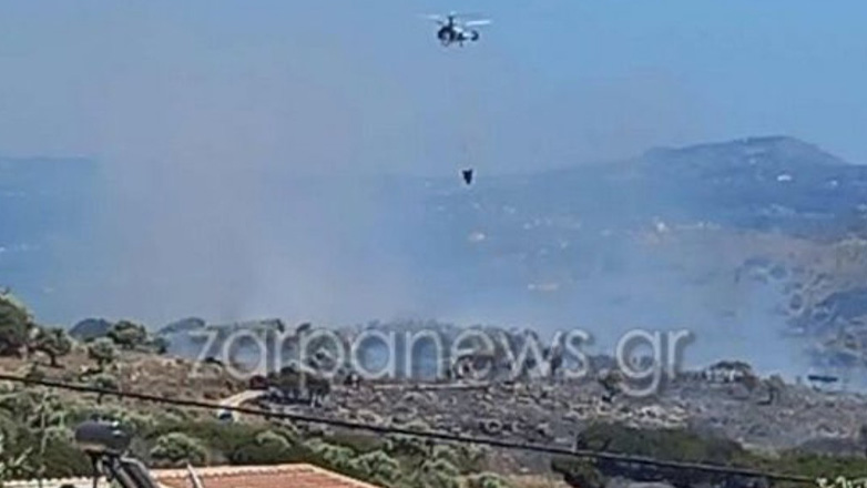 Υπό έλεγχο η πυρκαγιά σε αγροτοδασική  έκταση στα Χανιά