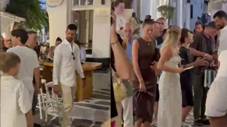 Χαμός στα σοκάκια της Μυκόνου για μία φωτογραφία με τον Novak Djokovic