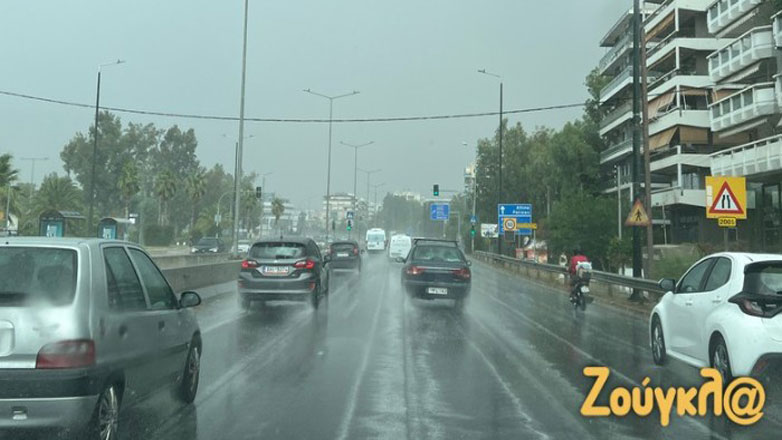 Δυνατή καταιγίδα στην Αθήνα