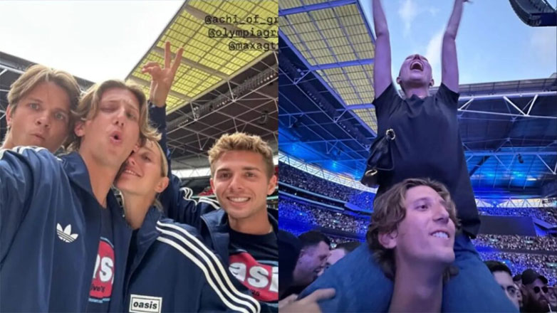 Μαρία Ολυμπία: Τα «έσπασε» μαζί με τα αδέλφια της, Οδυσσέα και Αχιλλέα, στη συναυλία των Oasis στο Λονδίνο