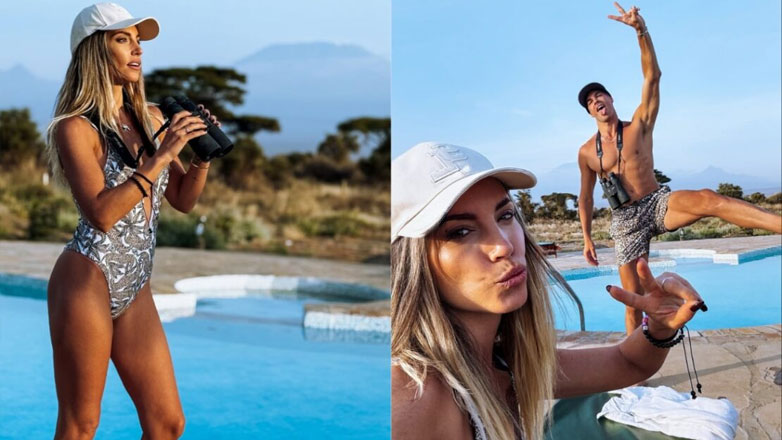 Αθηνά Οικονομάκου – Bruno Cerella: Ποζάρουν με μαγιό σε εντυπωσιακή πισίνα στις καλοκαιρινές διακοπές τους στην Κένυα