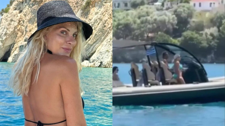 Ελένη Μενεγάκη – Μάκης Παντζόπουλος: Διακοπές στην Ιθάκη με το πολυτελές σκάφος τους – Βίντεο