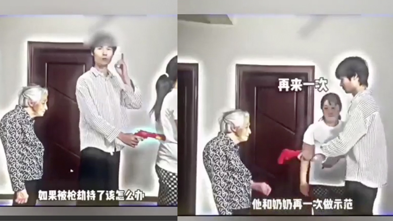 Η γιαγιά κάνει ένα μάθημα αυτοάμυνας