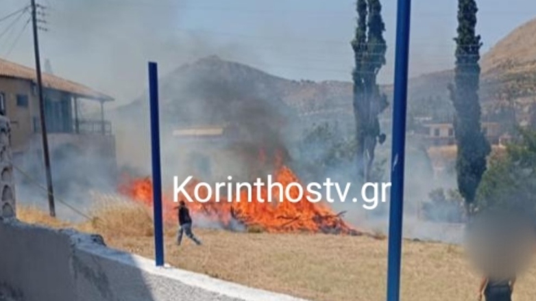 Φωτιά στον Σολομό Κορινθίας