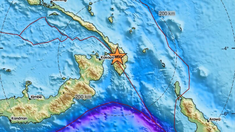 Ισχυρός σεισμός 6 Ρίχτερ στη Νέα Βρετανία της Παπούα Νέα Γουινέα