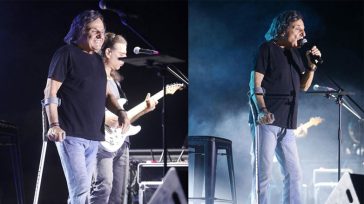 Βασίλης Παπακωνσταντίνου: Με πατερίτσα εμφανίστηκε στη συναυλία του Ναύπλιο μετά το ατύχημα
