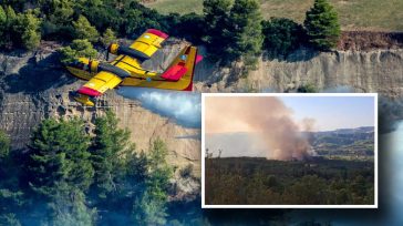 Περιορίστηκε η φωτιά στο Χελιδόνι της Αρχαίας Ολυμπίας