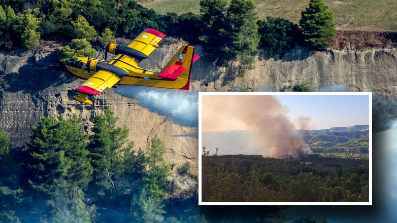 Περιορίστηκε η φωτιά στο Χελιδόνι της Αρχαίας Ολυμπίας