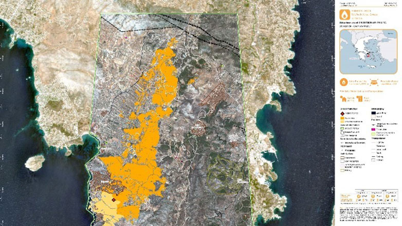 Υπηρεσία Copernicus: 15.808 τα καμένα στρέμματα στην Κερατέα