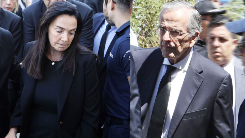 Κηδεία Λένας Σαμαρά: Τραγικές φιγούρες η μητέρα της, Γεωργία και ο πατέρας της, Αντώνης Σαμαράς – Φωτογραφίες