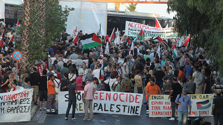 Διαμαρτυρία για το κρουαζιερόπλοιο με ισραηλινούς τουρίστες στον Πειραιά