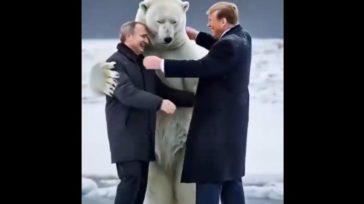 Ο Τραμπ, ο Πούτιν και η… πολική αρκούδα στην Αλάσκα