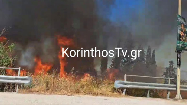 Φωτιά στο Περιγιάλι Κορινθίας