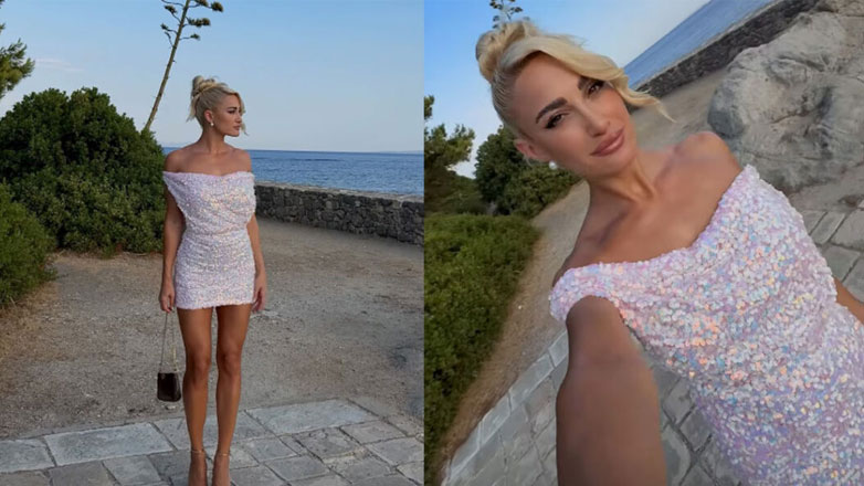 Ιωάννα Τούνη: Η λαμπερή εμφάνιση στον γάμο φίλης της στην Κέρκυρα – Βίντεο, φωτογραφίες