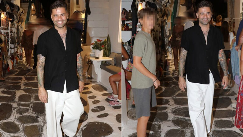 Θοδωρής Μαραντίνης: Η σπάνια κοινή εμφάνιση μαζί με τον γιο του, Φίλιππο, στη Μύκονο – Φωτογραφίες