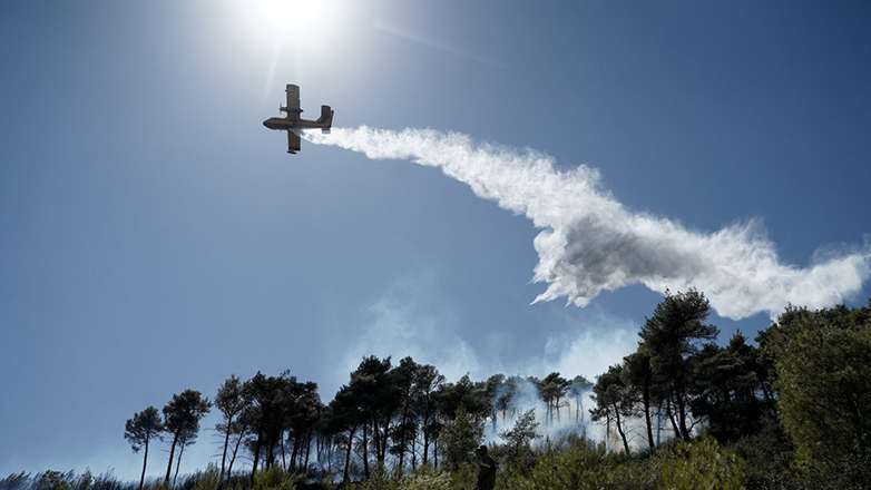 Σύμη: Φωτιά κοντά στη Μονή Πανορμίτη