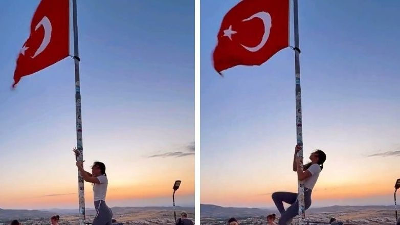 Αντιδράσεις στην Τουρκία για τουρίστρια, που χόρεψε pole dancing με φόντο την εθνική σημαία