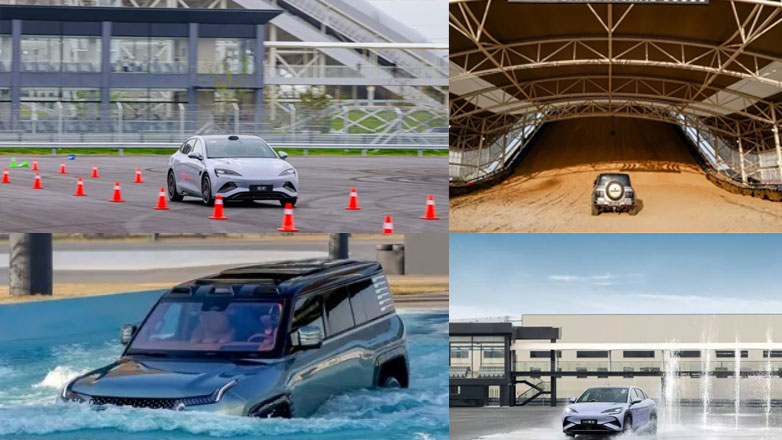 Η BYD έφτιαξε δική της πίστα, ώστε οι υποψήφιοι πελάτες να δοκιμάζουν τα μοντέλα 