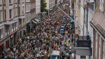 Διαδήλωση υπέρ των Παλαιστινίων στην Κοπεγχάγη